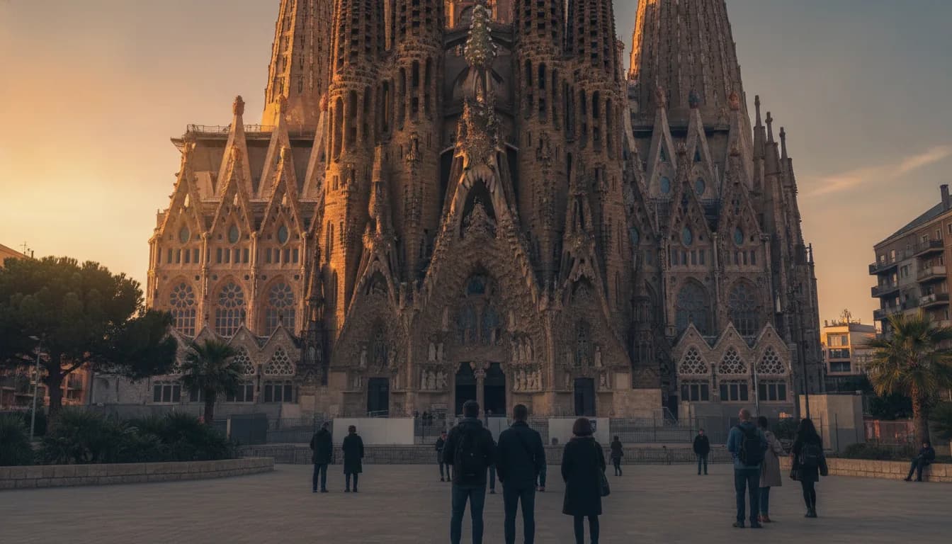 Fachada de la Sagrada Familia de Barcelona