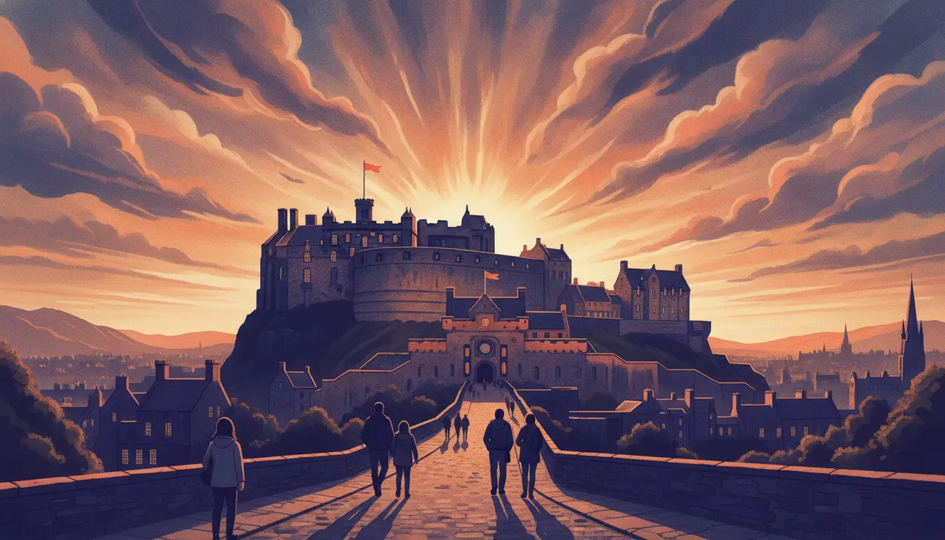 Castillo de Edimburgo al atardecer