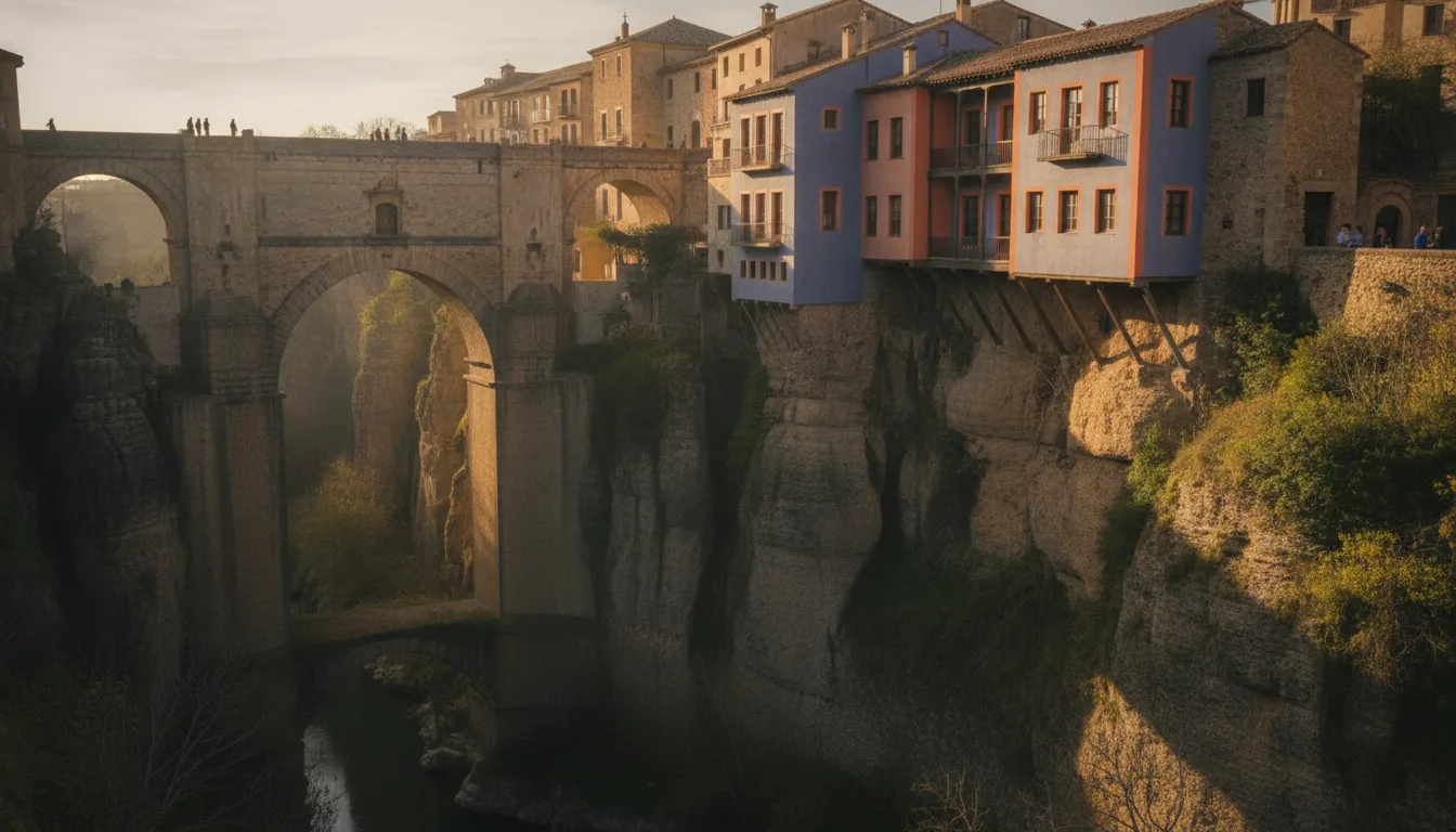Casas colgadas de Cuenca sobre la hoz del Huécar